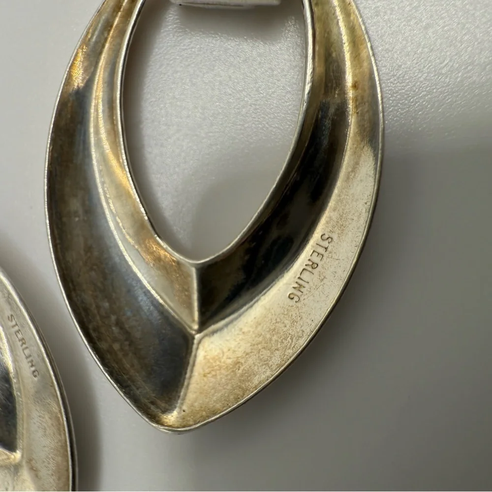 Sterling Silver Shell Drop Earrings 1 3/8” | 4g
